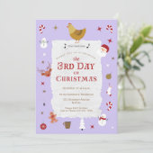 Invitation Jour férié de Noël, 3 jours fériés (Debout devant)