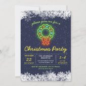 Invitation Jour férié de Noël de la Marine Blue Neon (Devant)