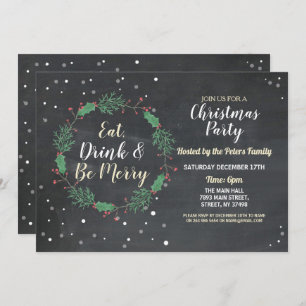 Invitation Jour férié de Noël de Wreath