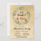 Invitation Jour férié de Noël Fêtes Vintages Noël (Devant)