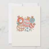 Invitation Jour férié de Noël rétro Père Noël (Dos)