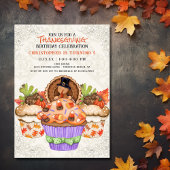 Invitation Jour férié de Thanksgiving Cupcakes