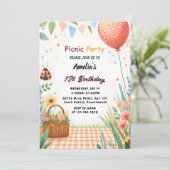 Invitation Jour Filles Aimer Bogue Pique-nique Polka Point 1e (Debout devant)