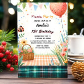 Invitation Jour Filles Aimer Bogue Pique-nique Polka Point 1e