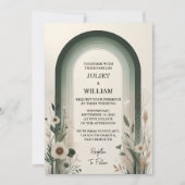 Invitation Jour Forêt de bois rustique Grange Ferme Mariage A (Devant)