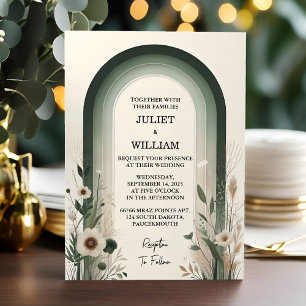 Invitation Jour Forêt de bois rustique Grange Ferme Mariage A