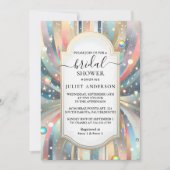Invitation Jour Glam Bright Pastel Ombre Parties scintillant  (Devant)