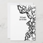 Invitation Jour gothique des crânes morts jeune mariée et (Dos)