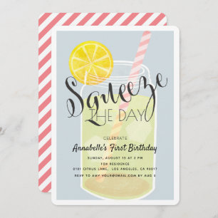 Invitation Jour Lemonade Jar 1er anniversaire
