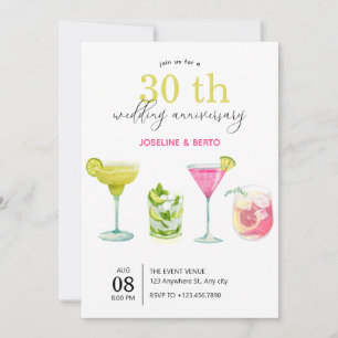 Invitation Jour mariage des boissons aux fruits minimalistes 