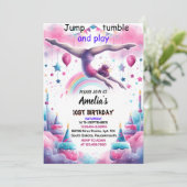 Invitation jour moderne mignonne Jump fille gymnastique 10e a (Debout devant)