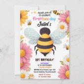 Invitation jour printemps marguerite Jaune premier jour d'abe (Devant)