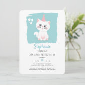 Invitation Jour Purr-fect Chat Anniversaire (Debout devant)