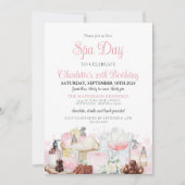 Invitation Jour Spa glamour Chocolat Naissance adulte (Devant)