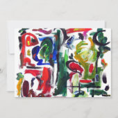 Invitation "Jour typique" Abstraite (Devant)