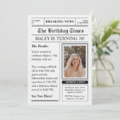 Invitation Journal 70e anniversaire Funny Magazine Couverture (Debout devant)