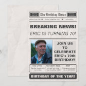 Invitation Journal Anniversaire Avec Photo Breaking News Extr (Devant / Derrière)