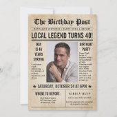 Invitation Journal Anniversaire Nouvelles drôle Hommes humori (Devant)