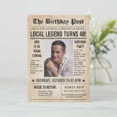 Invitation Journal Anniversaire Nouvelles drôle Hommes humori (Debout devant)