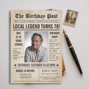 Invitation Journal Anniversaire Nouvelles drôle Hommes humori