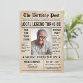 Invitation Journal Anniversaire Nouvelles drôle Hommes humori (Debout devant)