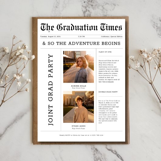 Invitation Journal Aventure Commence La Partie Diplômée Mixte