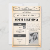 Invitation Journal de 60e anniversaire 2 Photo (Devant)