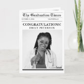 Invitation Journal de graduation minimaliste moderne (Devant)