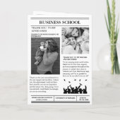 Invitation Journal de graduation minimaliste moderne (Dos)