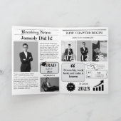 Invitation Journal de graduation minimaliste moderne (Intérieur)