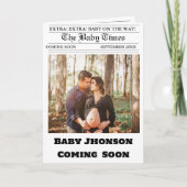 Invitation Journal de grossesse Annonce de Baby Shower (Devant)