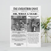 Invitation Journal de la famille de Noël + Année en revue Pho (Debout devant)