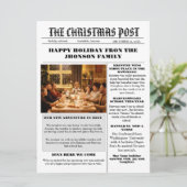 Invitation Journal de la famille de Noël + Année en revue Pho (Debout devant)