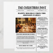 Invitation Journal de la famille de Noël + Année en revue Pho (Devant / Derrière)