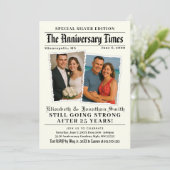 Invitation Journal de l'anniversaire Times (Debout devant)