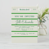Invitation Journal de mariage de fiançailles vintage (Debout devant)