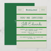 Invitation Journal de mariage de fiançailles vintage (Devant / Derrière)