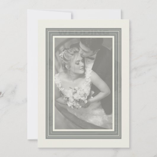 Invitation Journal de mariage vintage (Devant)