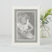 Invitation Journal de mariage vintage (Debout devant)