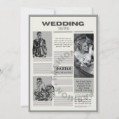 Invitation Journal de mariage vintage (Dos)