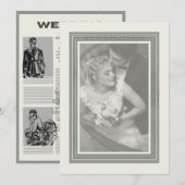 Invitation Journal de mariage vintage (Devant / Derrière)