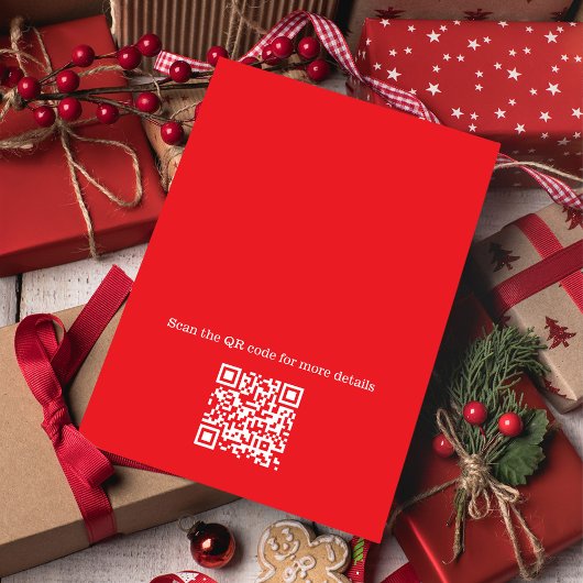 Invitation Journal de Noël de Noël de fête de Noël Code QR