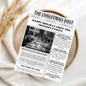 Invitation Journal de Noël familial + Photo de l'année écoulé