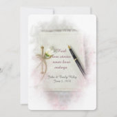 Invitation Journal de renouvellement Vow mariage avec marguer (Devant)