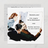 Invitation Journal des années 1950 (Devant / Derrière)