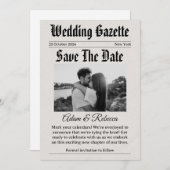 Invitation journal drôle enregistrer les dates (Devant / Derrière)