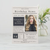 Invitation Journal élégant tendance chic douce 16 Photo (Debout devant)