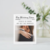 Invitation Journal Elegant Unique Photo Détails Mariage (Debout devant)