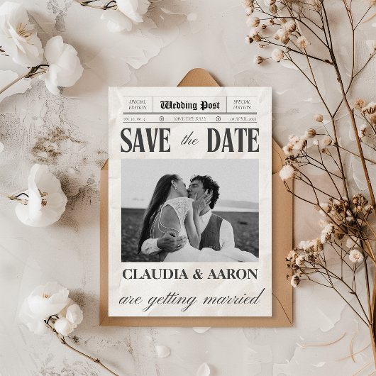 Invitation Journal Enregistrer la photo de la date