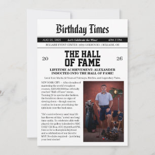 Invitation Journal Golf 50e Anniversaire